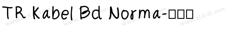 TR Kabel Bd Norma字体转换